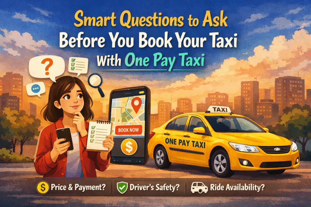 Smart Questions to Ask Before You Book Your Taxi With One Pay Taxi